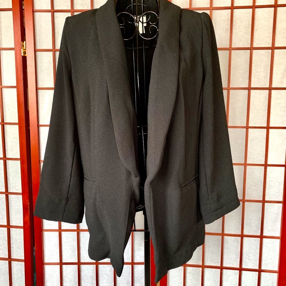 LC Lauren Conrad Jackets & Blazers - Lauren Conrad Casual Open-Front Black Blazer